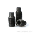 black oxide hex socket set screws with dog point DIN915